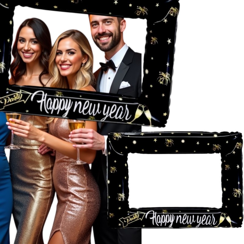 Balon ramka do zdjęć Happy New Year 101x86 cm