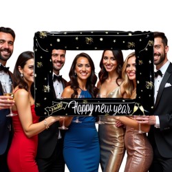Balon ramka do zdjęć Happy New Year 101x86 cm