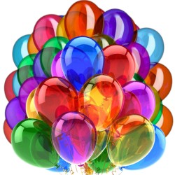 Balony lateksowe transparentne kolorowe 50 szt.