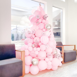 Balony lateksowe Pastelowe Matowe róż fuksja 12" 30cm