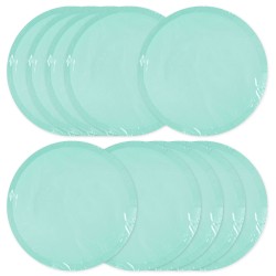 Talerzyki papierowe 18cm  Pastelowe miętowe Zielone 10szt