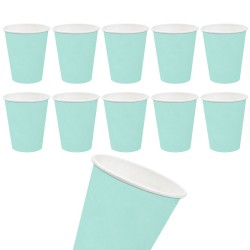 Kubeczki papierowe jednorazowe Pastelowe miętowe Zielone 10szt