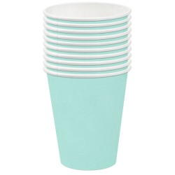 Kubeczki papierowe jednorazowe Pastelowe miętowe Zielone 10szt
