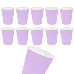 Kubeczki papierowe Pastelowe Liliowe fioletowe 10szt 270ml