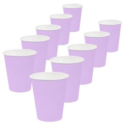 Kubeczki papierowe Pastelowe Liliowe fioletowe 10szt 270ml