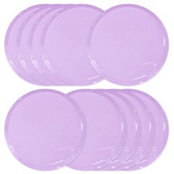 Talerzyki papierowe 18cm Pastelowe Liliowe fioletowe 10szt