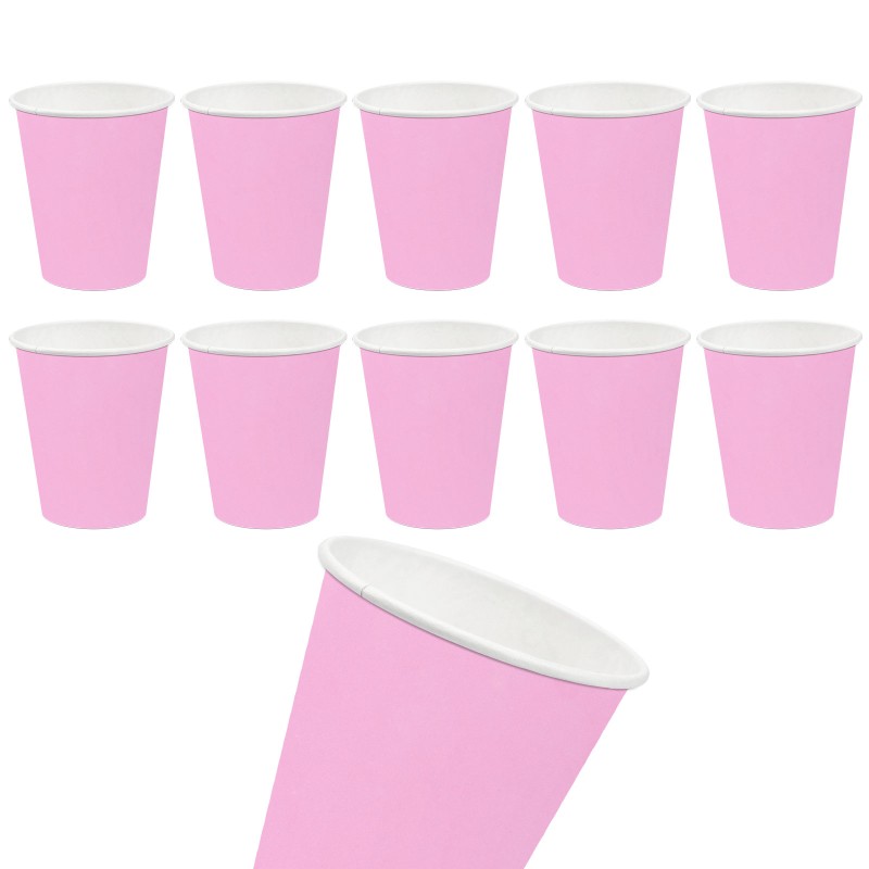 Kubeczki papierowe jednorazowe Różowe 10szt