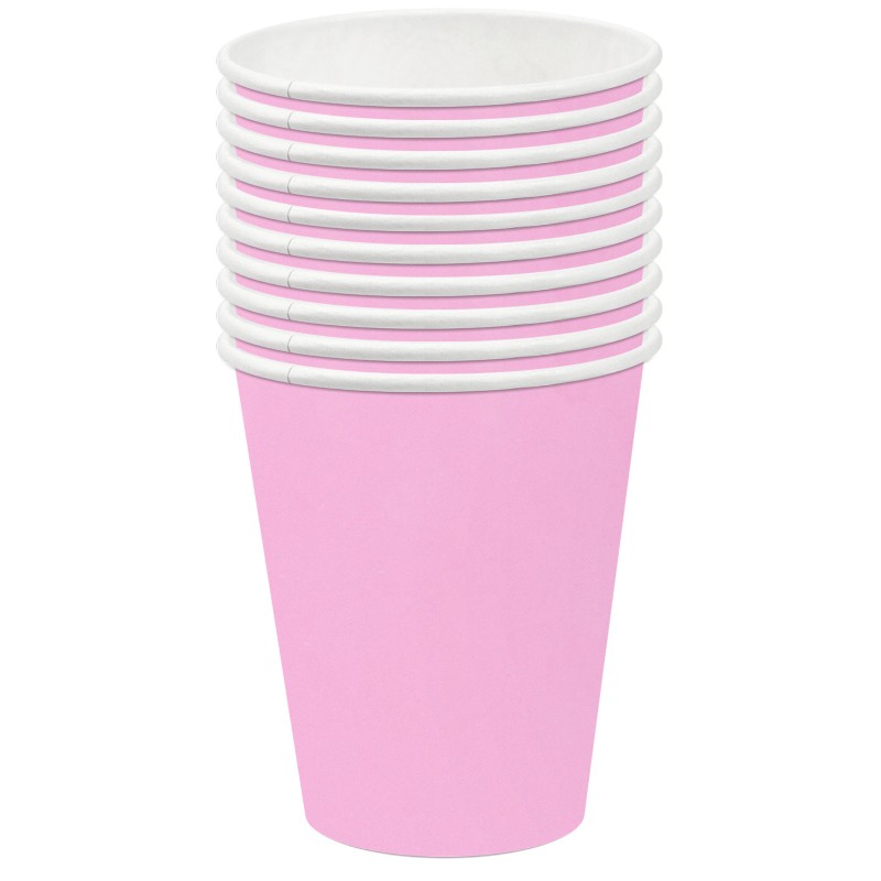 Kubeczki papierowe jednorazowe Różowe 10szt