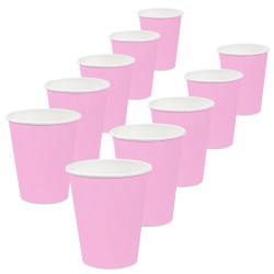 Kubeczki papierowe jednorazowe Różowe 10szt
