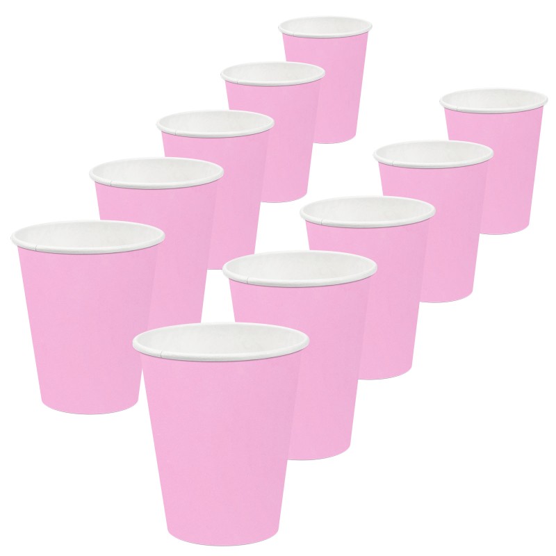 Kubeczki papierowe jednorazowe Różowe 10szt