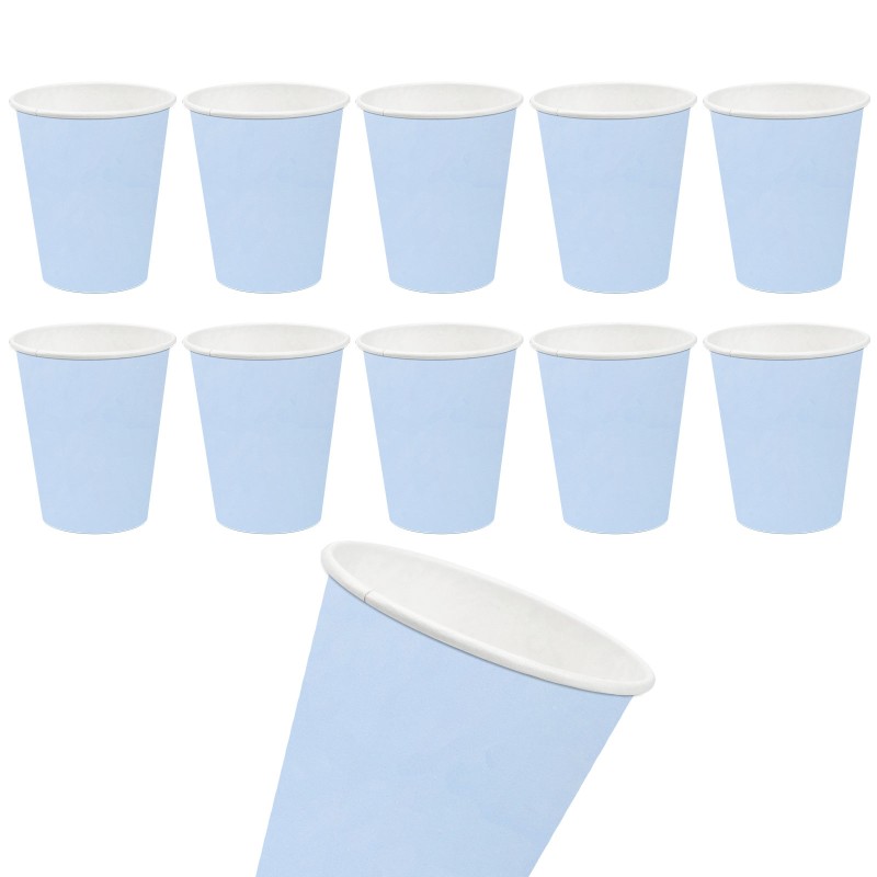 Kubeczki papierowe Pastelowe Błękitne Niebieskie 10szt