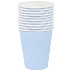 Kubeczki papierowe Pastelowe Błękitne Niebieskie 10szt