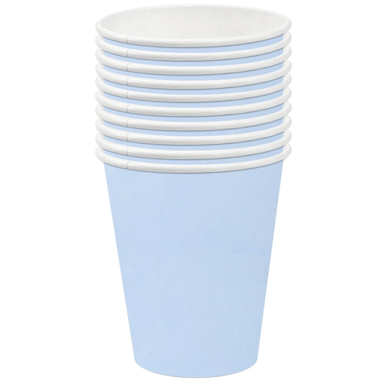 Kubeczki papierowe Pastelowe Błękitne Niebieskie 10szt