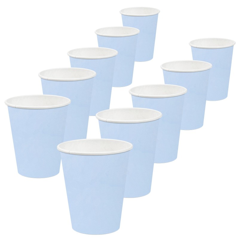 Kubeczki papierowe Pastelowe Błękitne Niebieskie 10szt