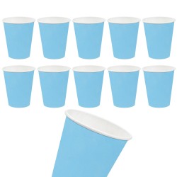 Kubeczki papierowe Pastelowe Niebieskie Turkusowe 10szt
