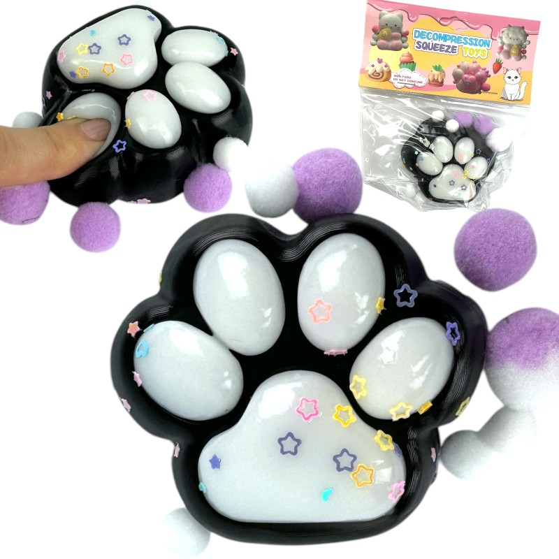 Gniotek Kocia łapka Paw mochi pomponiki SquishySquishies