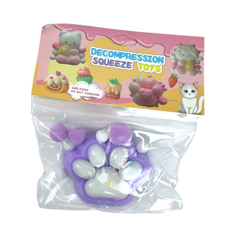 Gniotek Kocia łapka Paw mochi pomponiki SquishySquishies