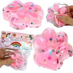 Gniotek Mochi Kocia Łapka Pow cekiny