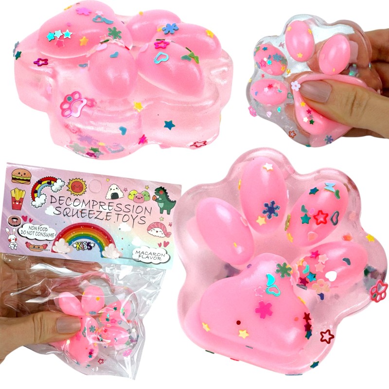 Gniotek Mochi Kocia Łapka Pow cekiny