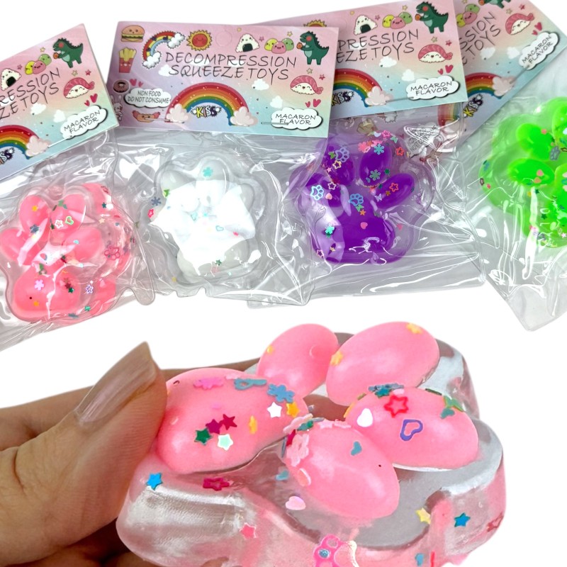 Gniotek Mochi Kocia Łapka Pow cekiny