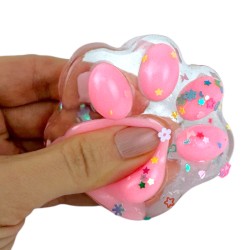 Gniotek Mochi Kocia Łapka Pow cekiny