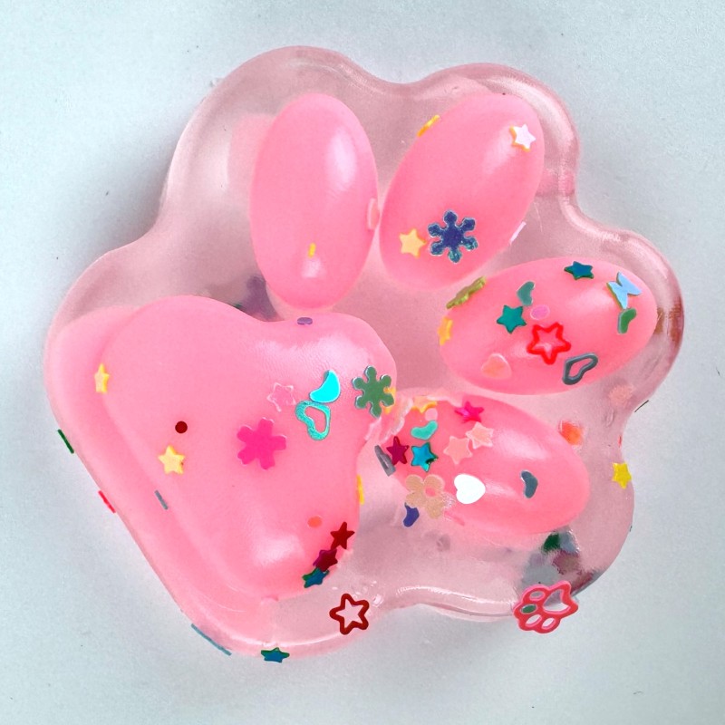 Gniotek Mochi Kocia Łapka Pow cekiny