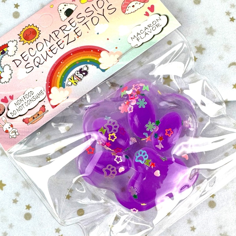 Gniotek Mochi Kocia Łapka Pow cekiny