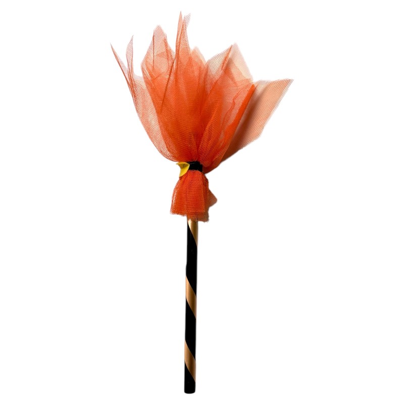 Miotła krótka z tiulem mix