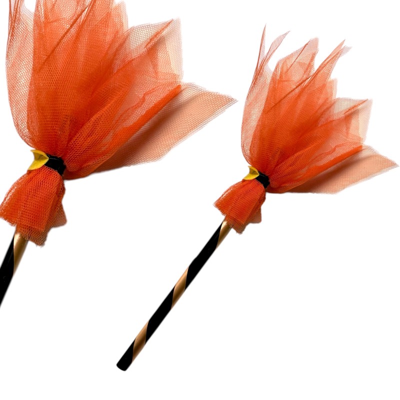 Miotła krótka z tiulem mix