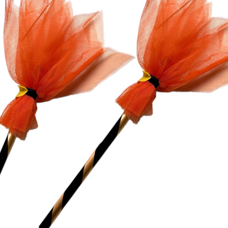 Miotła krótka z tiulem mix