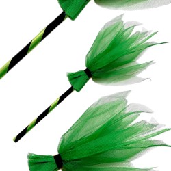 Miotła krótka z tiulem mix