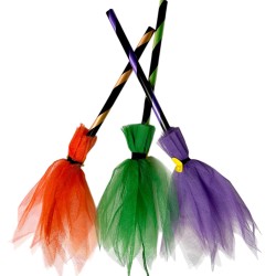 Kostium Czarownicy z miotłą Fiolet Wiedźma Halloween