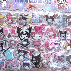 Naklejki Wypukłe 3D Kuromi 50szt