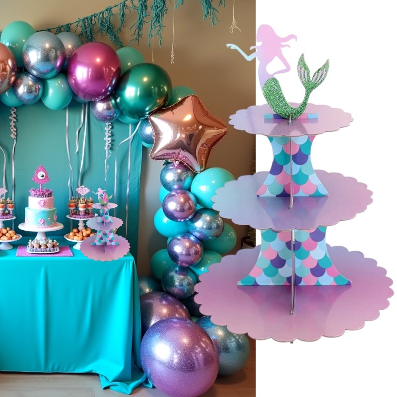 Patera Syrenka 3 Poziomy Dekoracja Imprezowa