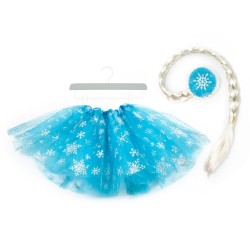 Strój Elsa z TUTU, Koroną i Berłem