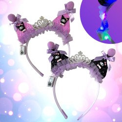 Opaska z uszami Kawaii Kuromi LED