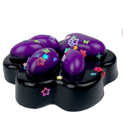 Gniotek łapka Czarna z brokatem Mochi Macaron Flavor