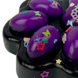 Gniotek łapka Czarna z brokatem Mochi Macaron Flavor