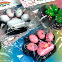 Gniotek łapka Czarna z brokatem Mochi Macaron Flavor