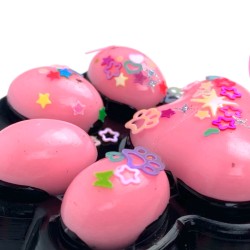 Gniotek łapka Czarna z brokatem Mochi Macaron Flavor