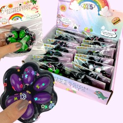 Gniotek łapka Czarna z brokatem Mochi Macaron Flavor