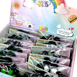 Gniotek łapka Czarna z brokatem Mochi Macaron Flavor