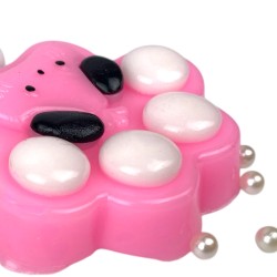 Gniotek Kocia Łapka Misiowa z pomponikami