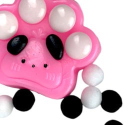 Gniotek Kocia Łapka Misiowa z pomponikami