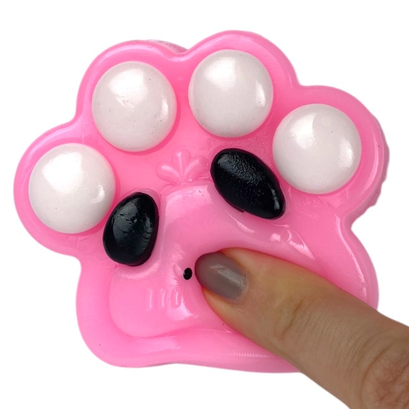 Gniotek Kocia Łapka Misiowa z pomponikami