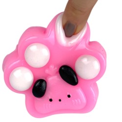 Gniotek Kocia Łapka Misiowa z pomponikami