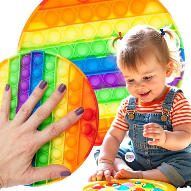 Popit XL kółko tęczowe