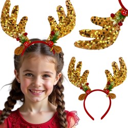 Opaska świateczna Renifer rogi jelenia Jelonek Jeleń
