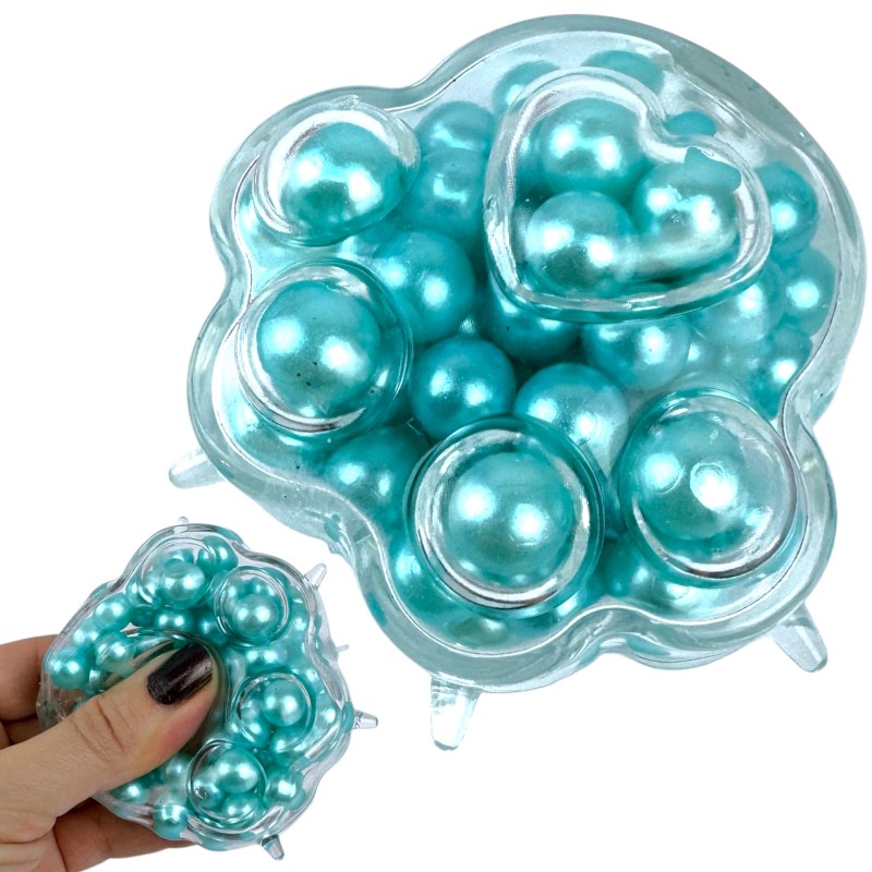 Kocia Łapka z Perełkami Perłowa Taba Squishy Catpaw