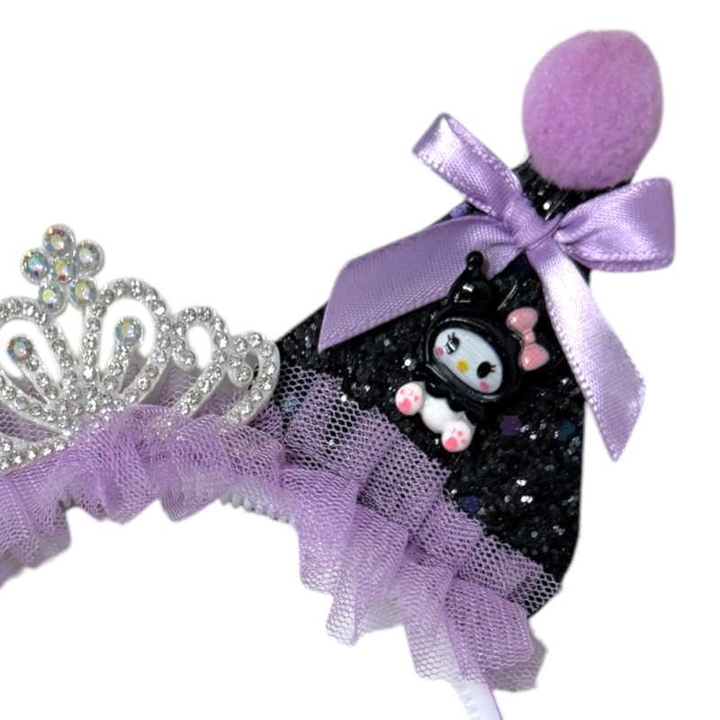 Opaska z uszami Kawaii Kuromi LED